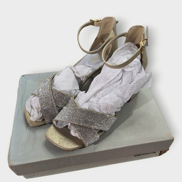 Reaction Kenneth Cole Women Mix X-Band Ankle Strap Sandal Size US 8.5M *Read - Picture 5 of 16